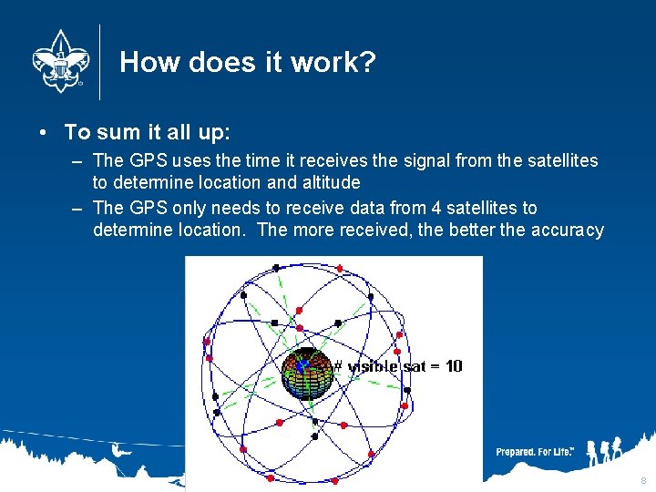 How does it work? • To sum it all up: – The GPS uses
