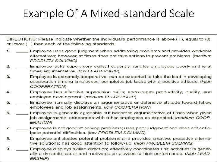 Example Of A Mixed-standard Scale HRM 3 © Farhan Mir 2018 