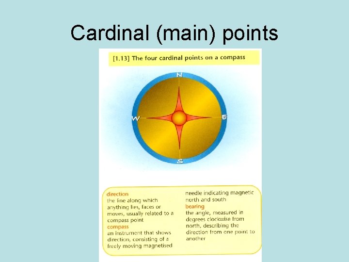 Cardinal (main) points 