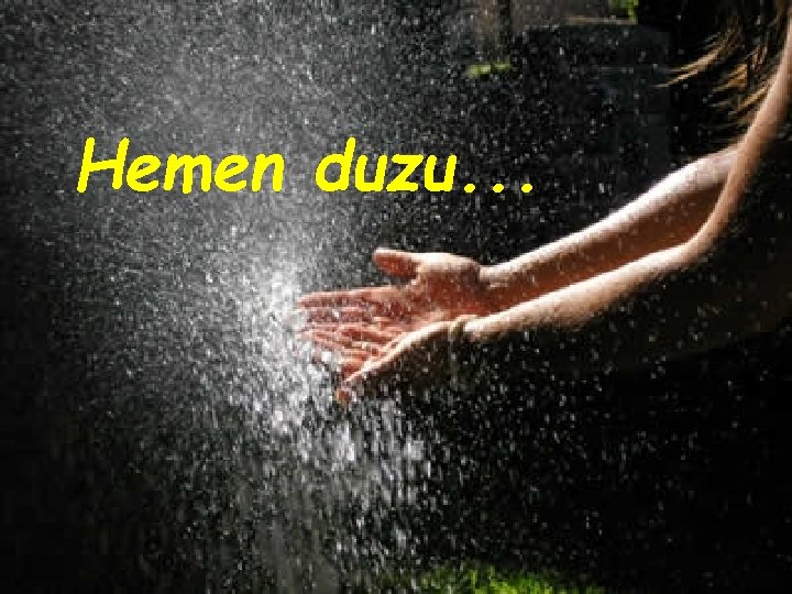 Hemen duzu. . . 