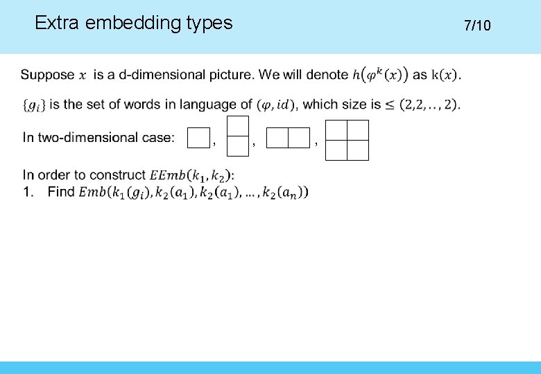 Extra embedding types , 7/10 , , 