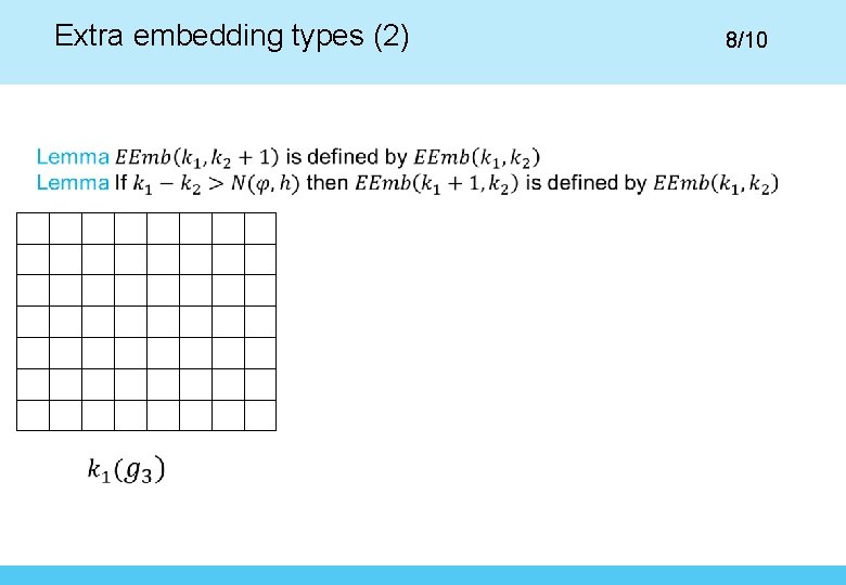 Extra embedding types (2) 8/10 