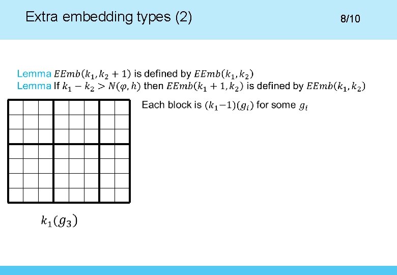 Extra embedding types (2) 8/10 