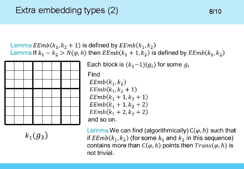 Extra embedding types (2) 8/10 
