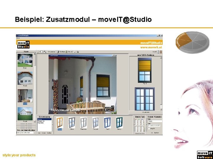 Endkundenmodul Beispiel: Zusatzmodul – move. IT@Studio style your products 