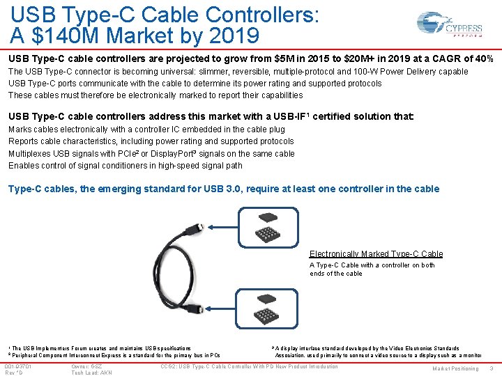 USB Type-C Cable Controllers: A $140 M Market by 2019 USB Type-C cable controllers