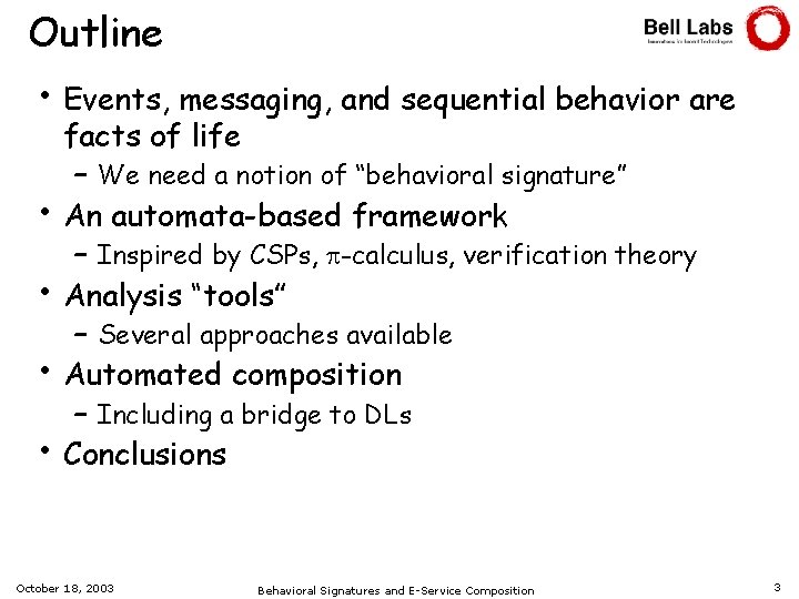 Outline • Events, messaging, and sequential behavior are • • facts of life –