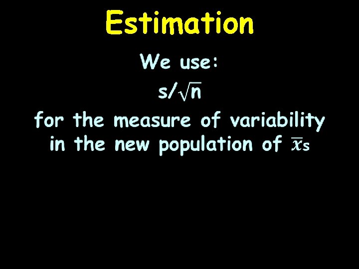 Estimation 