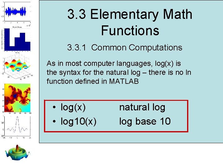 3. 3 Elementary Math Functions 3. 3. 1 Common Computations As • inabs(x) most 3. 3 Elementary Math Functions 3. 3. 1 Common Computations As • inabs(x) most