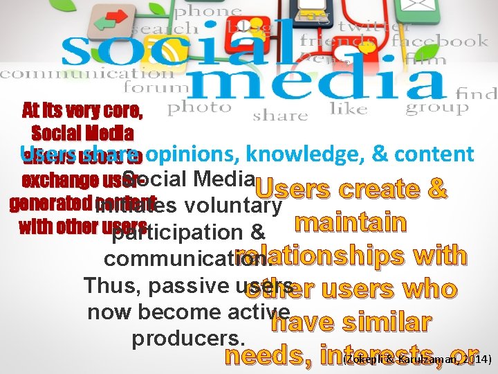 At its very core, Social Media Users shareto opinions, knowledge, & content allows users