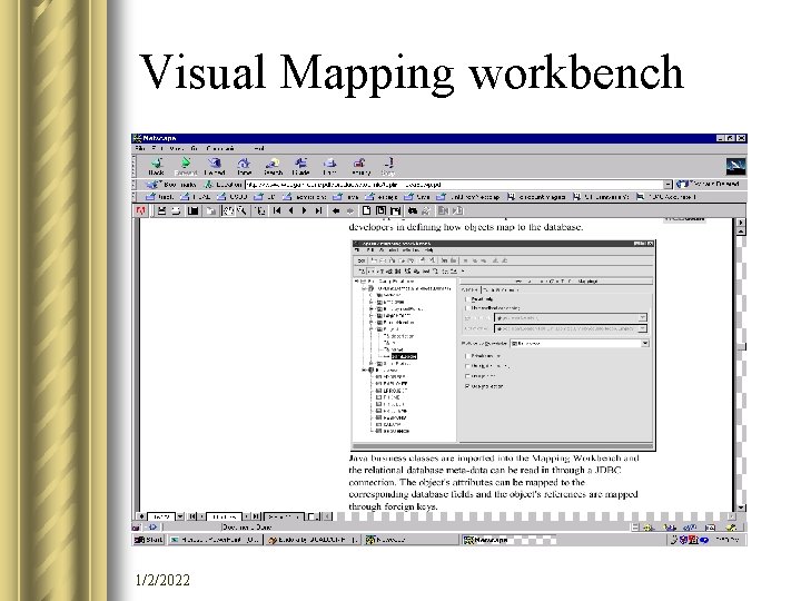 Visual Mapping workbench 1/2/2022 