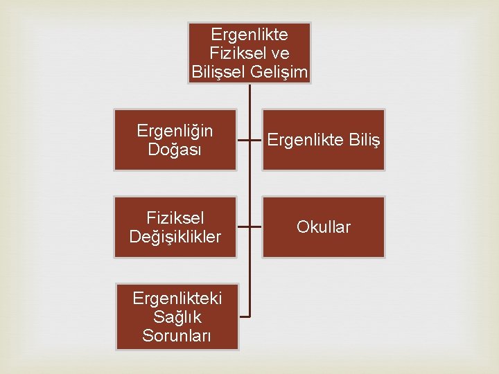 Ergenlikte Fiziksel ve Bilişsel Gelişim Ergenliğin Doğası Ergenlikte Biliş Fiziksel Değişiklikler Okullar Ergenlikteki Sağlık