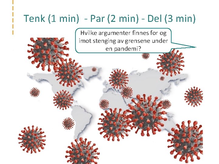 Tenk (1 min) - Par (2 min) - Del (3 min) Hvilke argumenter finnes