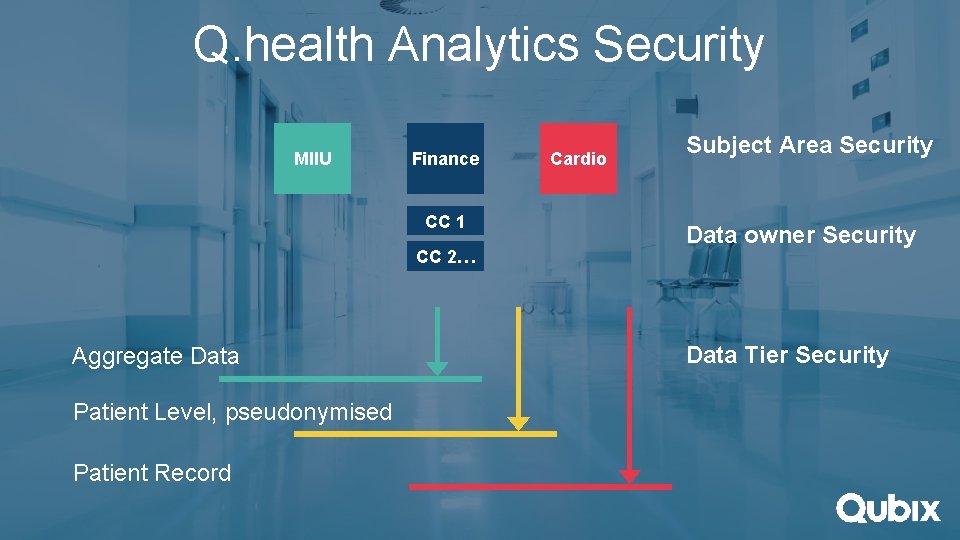 Q. health Analytics Security MIIU Finance CC 1 CC 2… Aggregate Data Patient Level,
