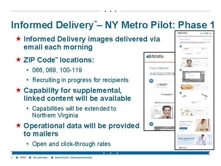 Informed Delivery – NY Metro Pilot: Phase 1 ™ « Informed Delivery images delivered