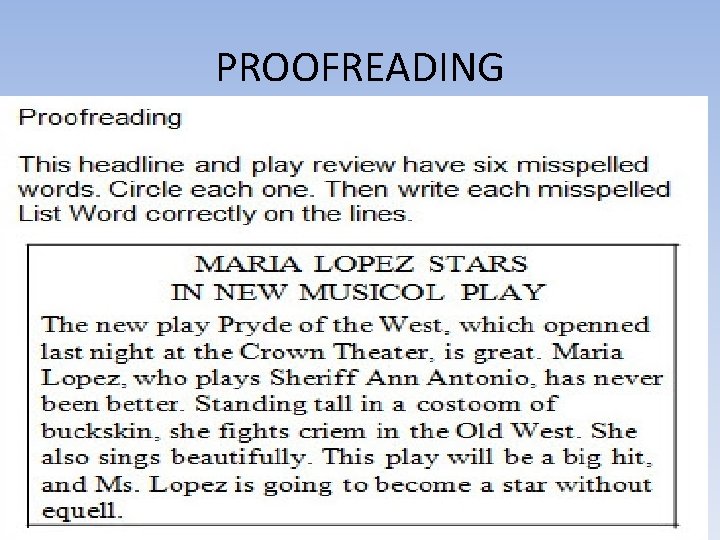 PROOFREADING 