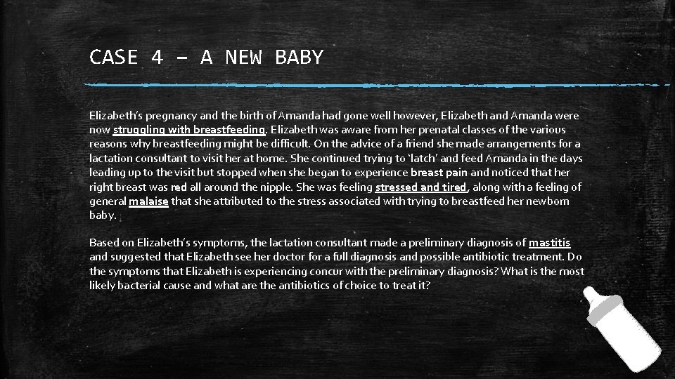 CASE 4 – A NEW BABY Elizabeth’s pregnancy and the birth of Amanda had