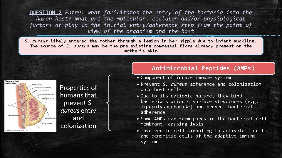 QUESTION 2 Entry: what human host? What are factors at play in the view