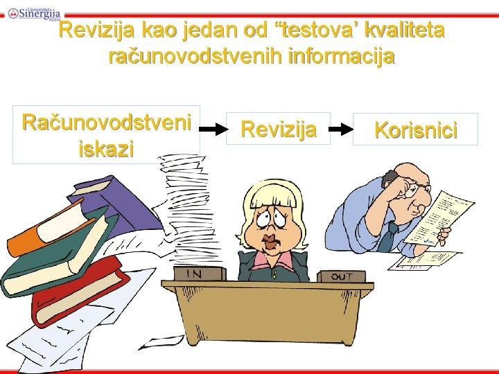 Revizija kao jedan od “testova’ kvaliteta računovodstvenih informacija Računovodstveni iskazi Revizija Korisnici Revizija kao jedan od “testova’ kvaliteta računovodstvenih informacija Računovodstveni iskazi Revizija Korisnici