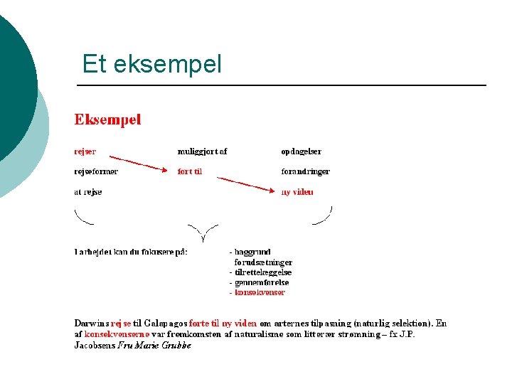 Et eksempel 