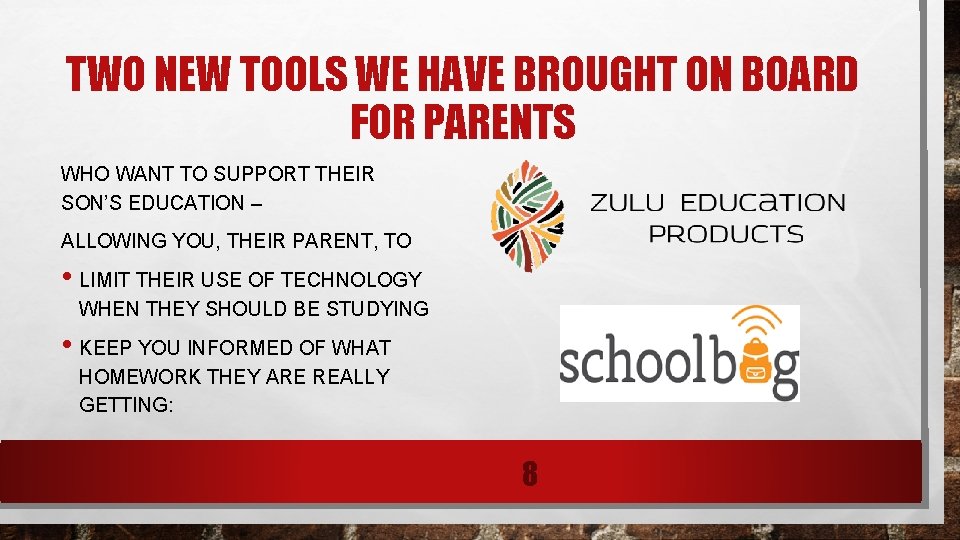 TWO NEW TOOLS WE HAVE BROUGHT ON BOARD FOR PARENTS WHO WANT TO SUPPORT