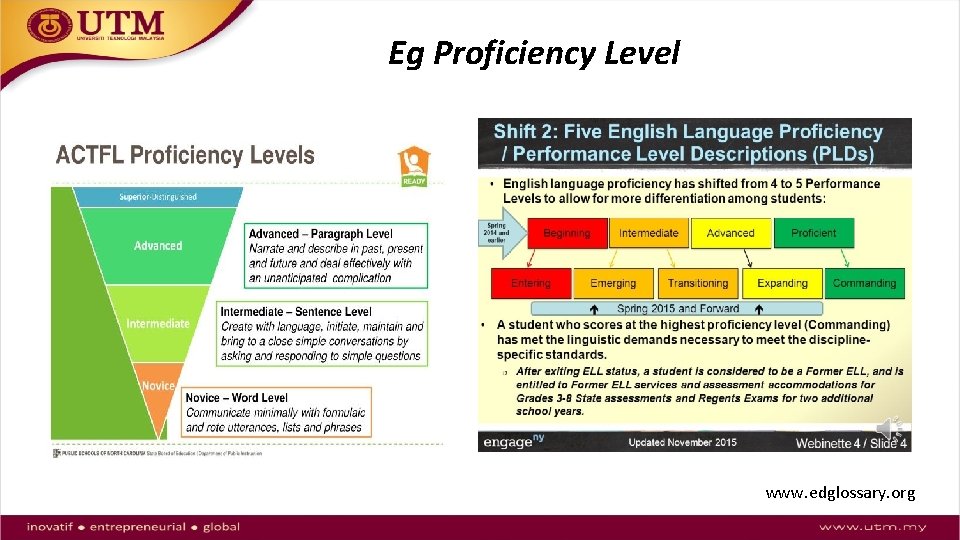 Eg Proficiency Level www. edglossary. org 