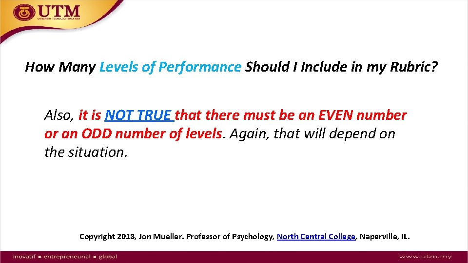 How Many Levels of Performance Should I Include in my Rubric? Also, it is