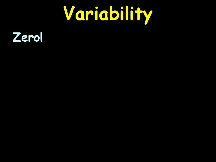 Variability Zero! 