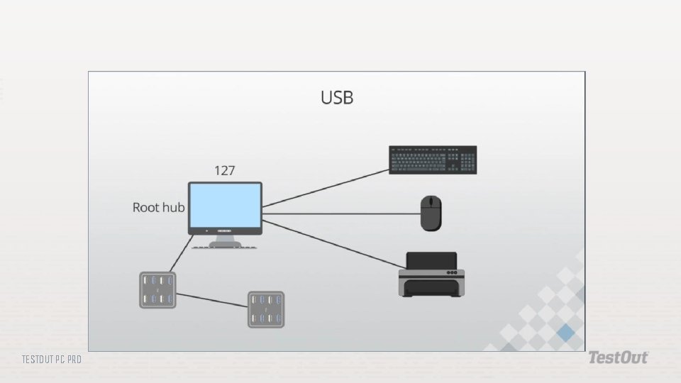PERIPHERAL DEVICES TESTOUT PC PRO Identify typical USB