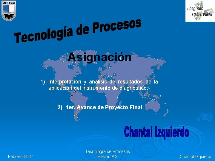 Asignación 1) Interpretación y análisis de resultados de la aplicación del instrumento de diagnóstico. Asignación 1) Interpretación y análisis de resultados de la aplicación del instrumento de diagnóstico.