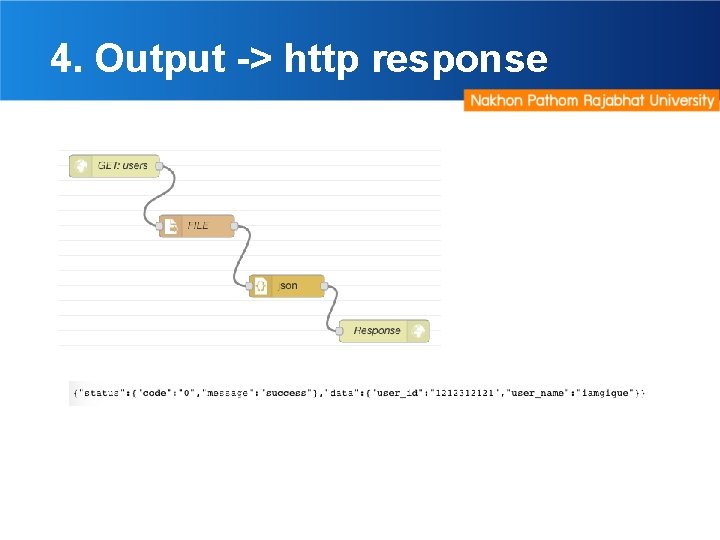 4. Output -> http response 