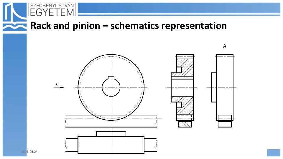 Rack and pinion – schematics representation 2021. 05. 24. Hajdu Flóra 