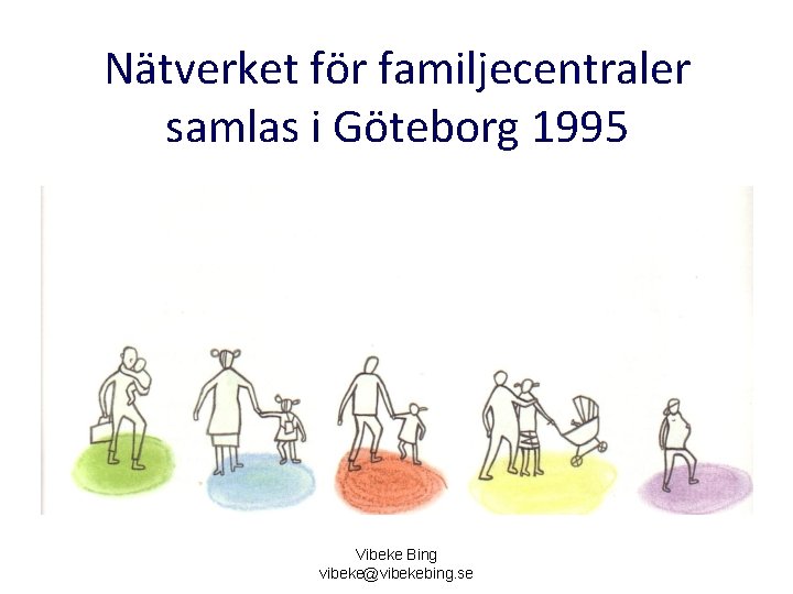 Nätverket för familjecentraler samlas i Göteborg 1995 2021 -05 -24 Vibeke Bing vibeke@vibekebing. se