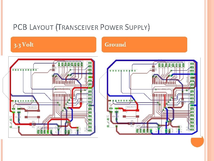 PCB LAYOUT (TRANSCEIVER POWER SUPPLY) 3. 3 Volt Ground 