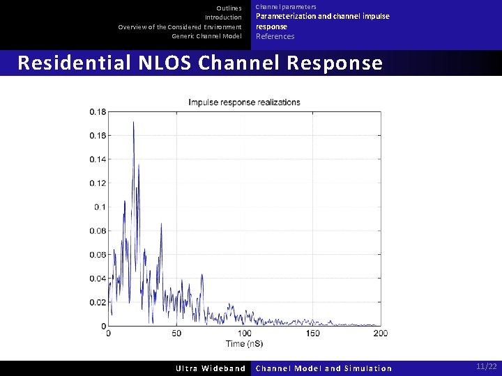 Outlines Introduction Overview of the Considered Environment Generic Channel Model Channel parameters Parameterization and