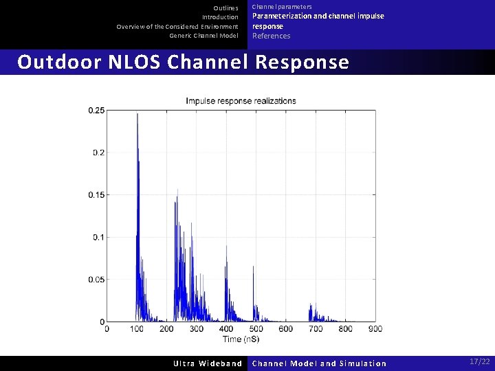 Outlines Introduction Overview of the Considered Environment Generic Channel Model Channel parameters Parameterization and