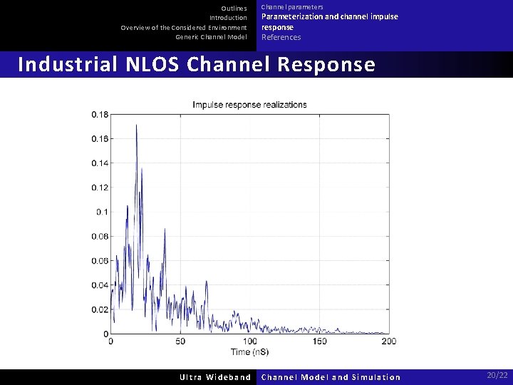 Outlines Introduction Overview of the Considered Environment Generic Channel Model Channel parameters Parameterization and