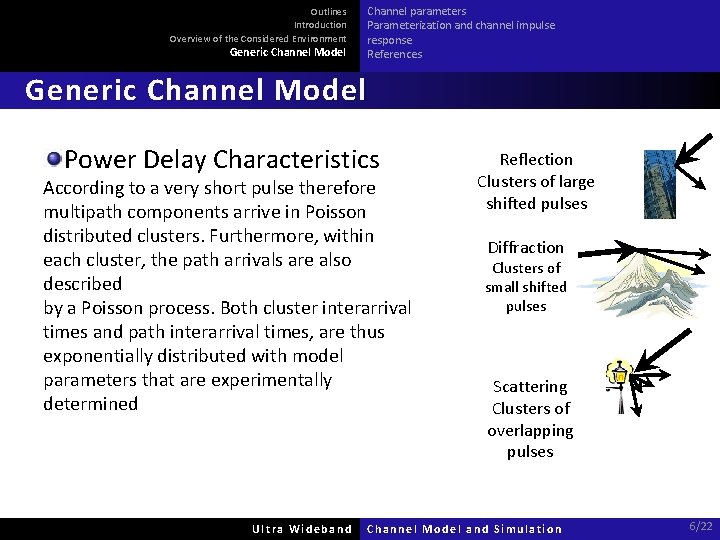 Outlines Introduction Overview of the Considered Environment Generic Channel Model Channel parameters Parameterization and