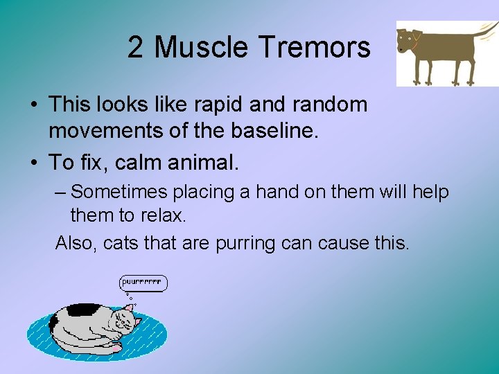 2 Muscle Tremors • This looks like rapid and random movements of the baseline.