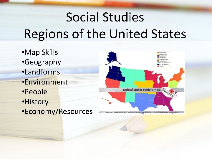 Social Studies Regions of the United States • Map Skills • Geography • Landforms