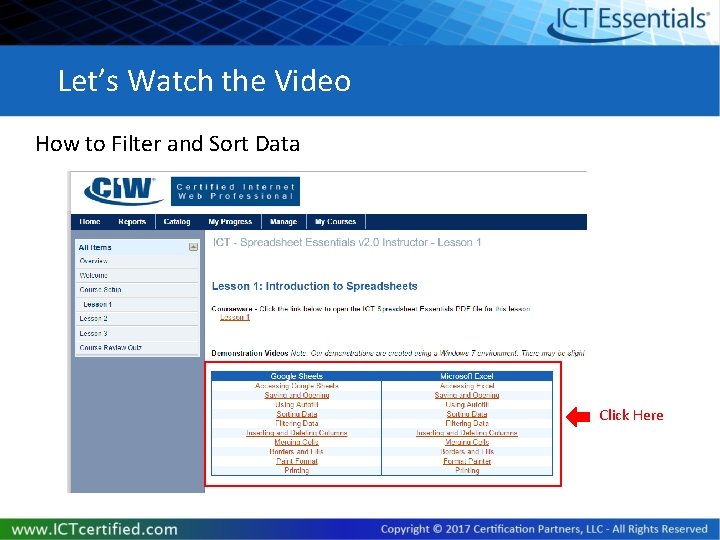 Let’s Watch the Video How to Filter and Sort Data Click Here 