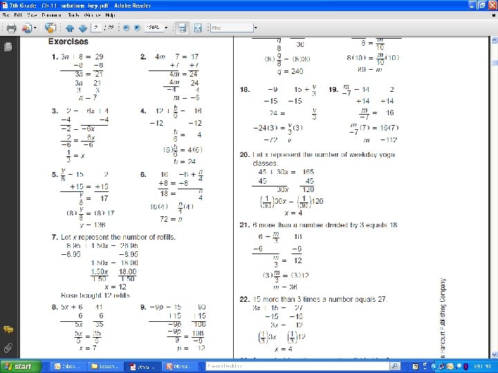 11 -1 Solving Two-Step Equations 