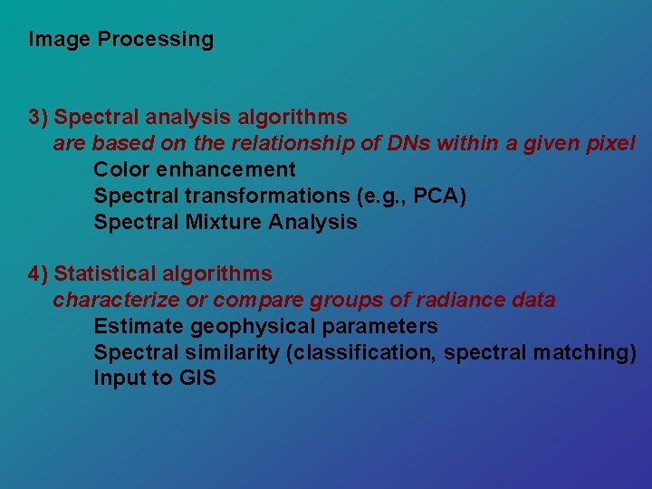 Thursday 12 February Lecture 12 Image Processing Reading