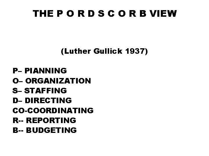THE P O R D S C O R B VIEW (Luther Gullick 1937)
