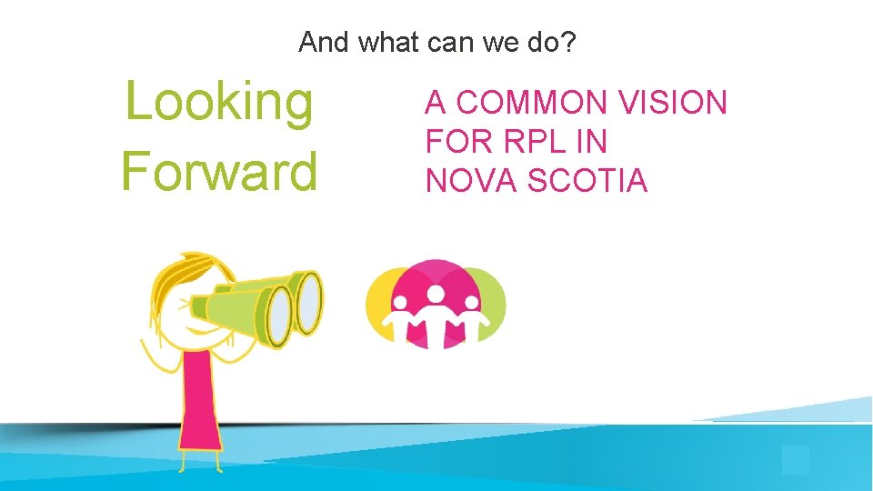 And what can we do? Looking Forward A COMMON VISION FOR RPL IN NOVA