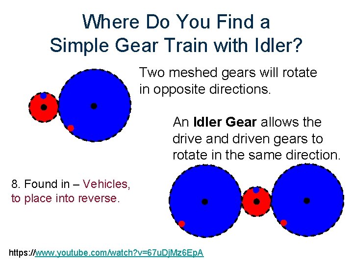 Where Do You Find a Simple Gear Train with Idler? Two meshed gears will Where Do You Find a Simple Gear Train with Idler? Two meshed gears will