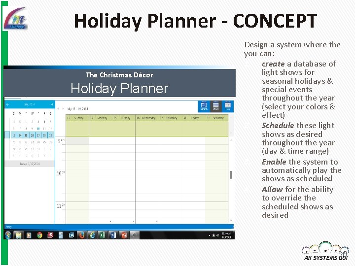 Holiday Planner - CONCEPT The Christmas Décor Holiday Planner Design a system where the