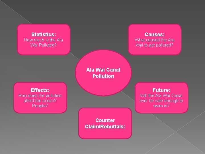 Statistics: Causes: How much is the Ala Wai Polluted? What caused the Ala Wai