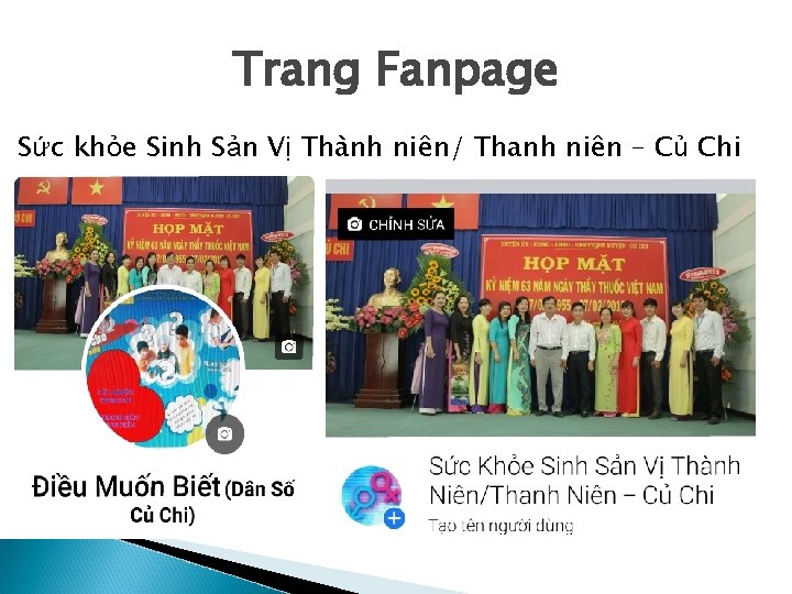 Trang Fanpage Sức khỏe Sinh Sản Vị Thành niên/ Thanh niên – Củ Chi