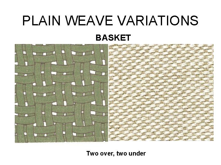 PLAIN WEAVE VARIATIONS BASKET Two over, two under 